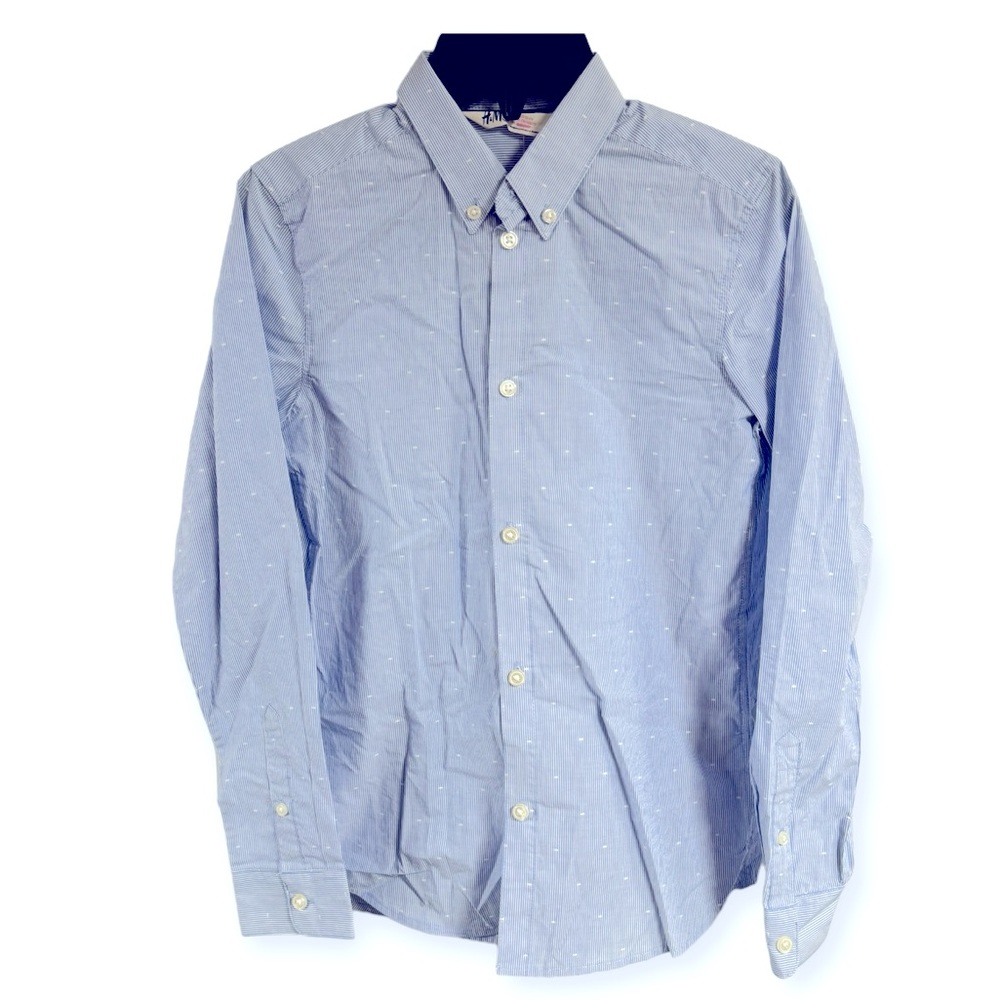 H&M Boys Long Sleeve Pin Striped Size 10-11